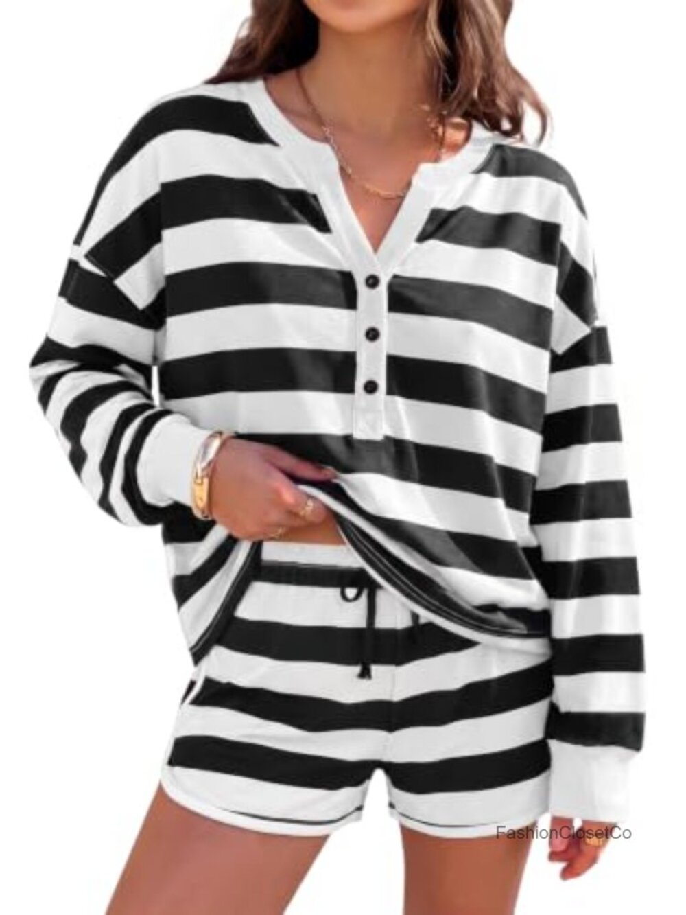 Women's 2 Piece Lounge Set Ribbed Knit Matching Outfit